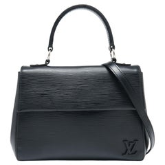 ouis Vuitton Black Epi Leather Cluny BB Bag