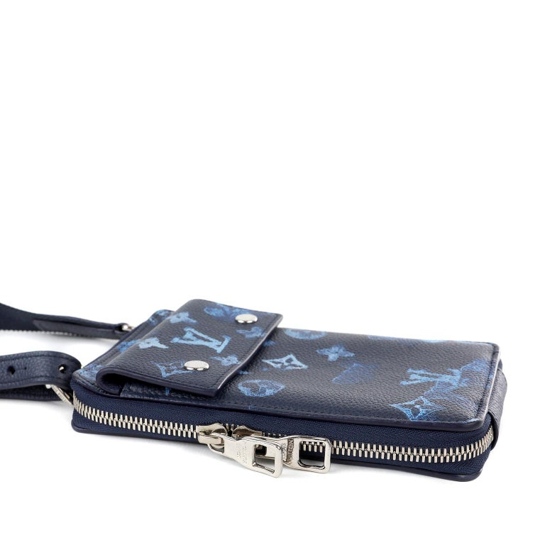 ouis Vuitton Blue Monogram Watercolour Crossbody Phone Case Ltd