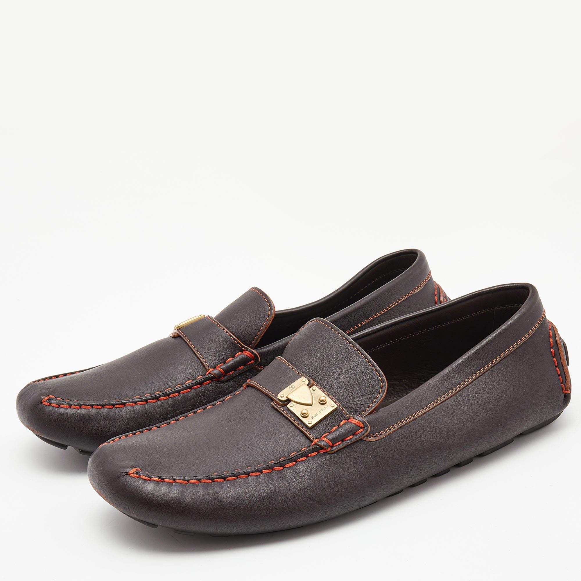 Men's ouis Vuitton Brown Leather Lombok Loafers For Sale