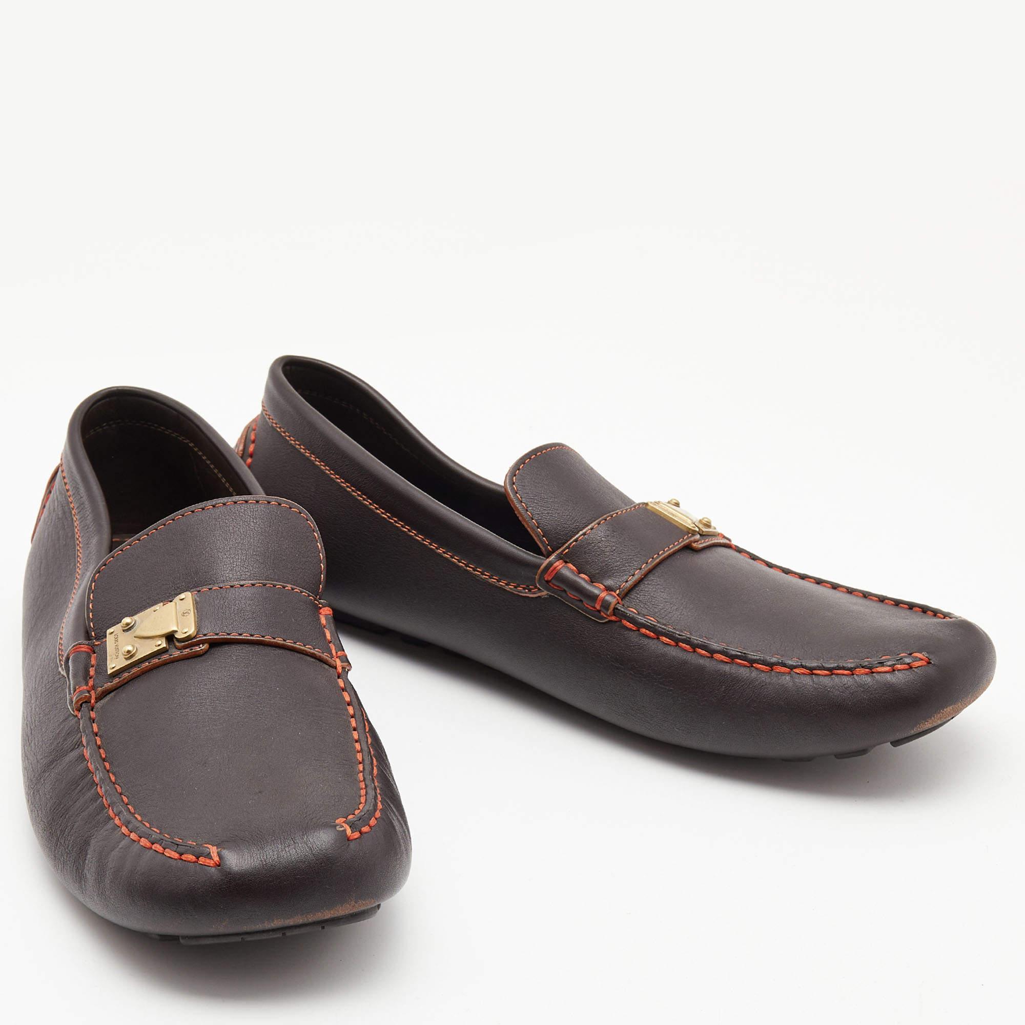 ouis Vuitton Brown Leather Lombok Loafers For Sale 1