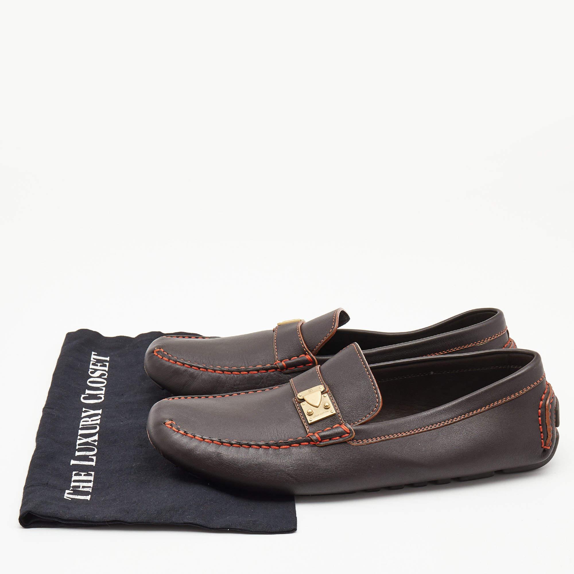 ouis Vuitton Brown Leather Lombok Loafers For Sale 4