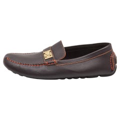 ouis Vuitton Brown Leather Lombok Loafers