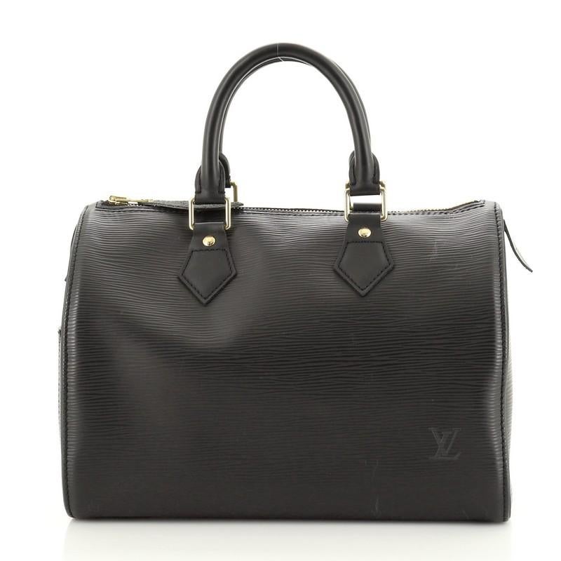 Black ouis Vuitton Speedy Handbag Epi Leather 25