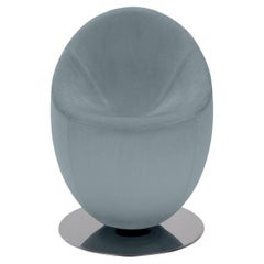 Fauteuil pivotant bleu clair Ouo de Simone Micheli