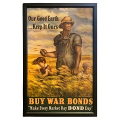 "Our Good Earth... Keep it Ours" Vintage WWII War Bonds Poster by J. Curry, 1943