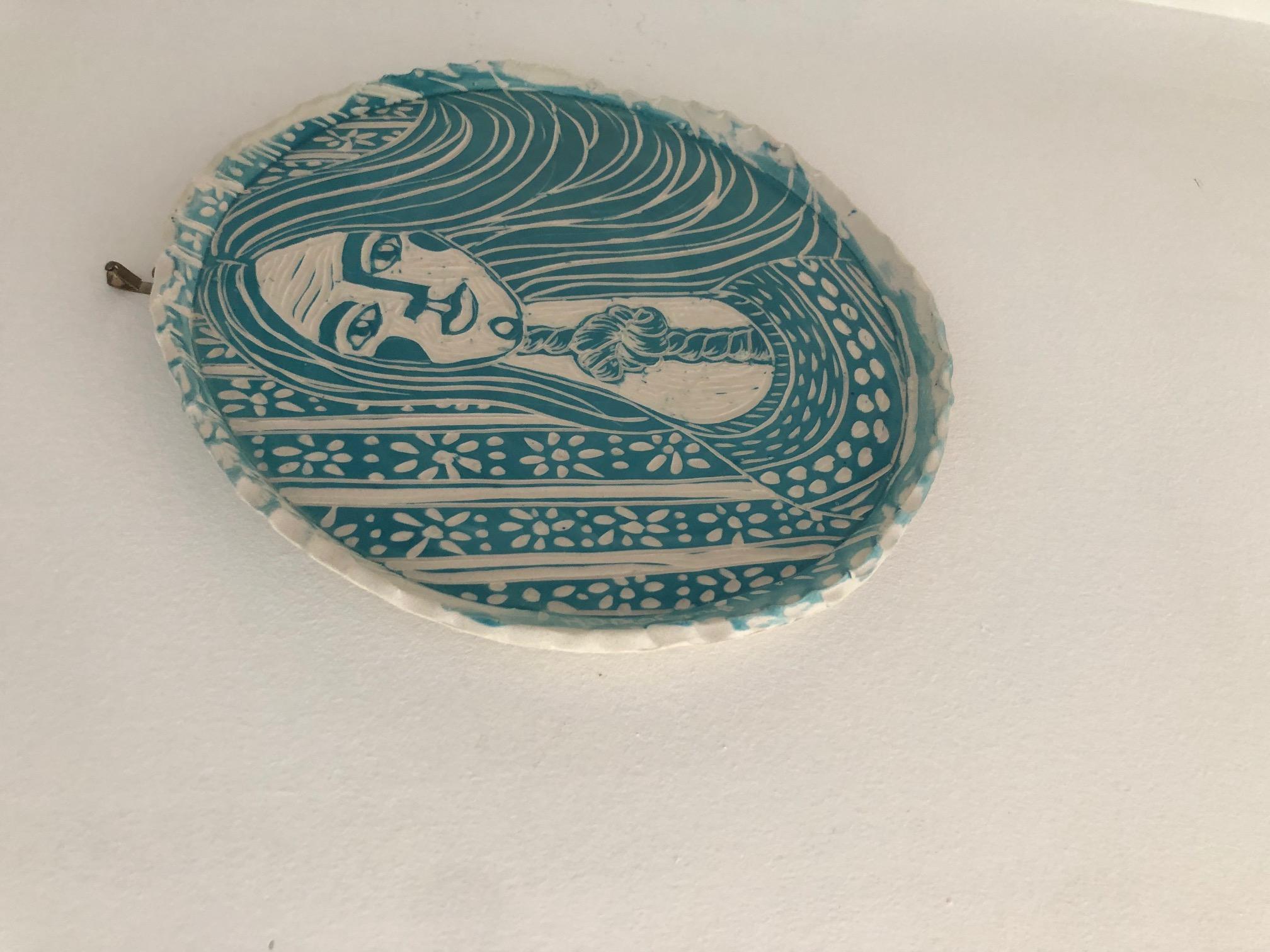 Contemporary Our History Here, 2018, Carved Porcelain Plate