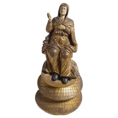 UNSERE FRAU VON ASCENSION  Portugiesische Skulptur, 17. Jahrhundert, H: 125 cm