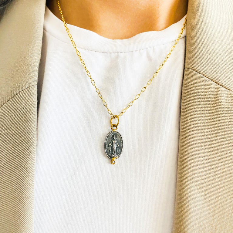 Our Lady of Guadalupe Pendant Mother Mary 24k Gold and Silver Catholic ...