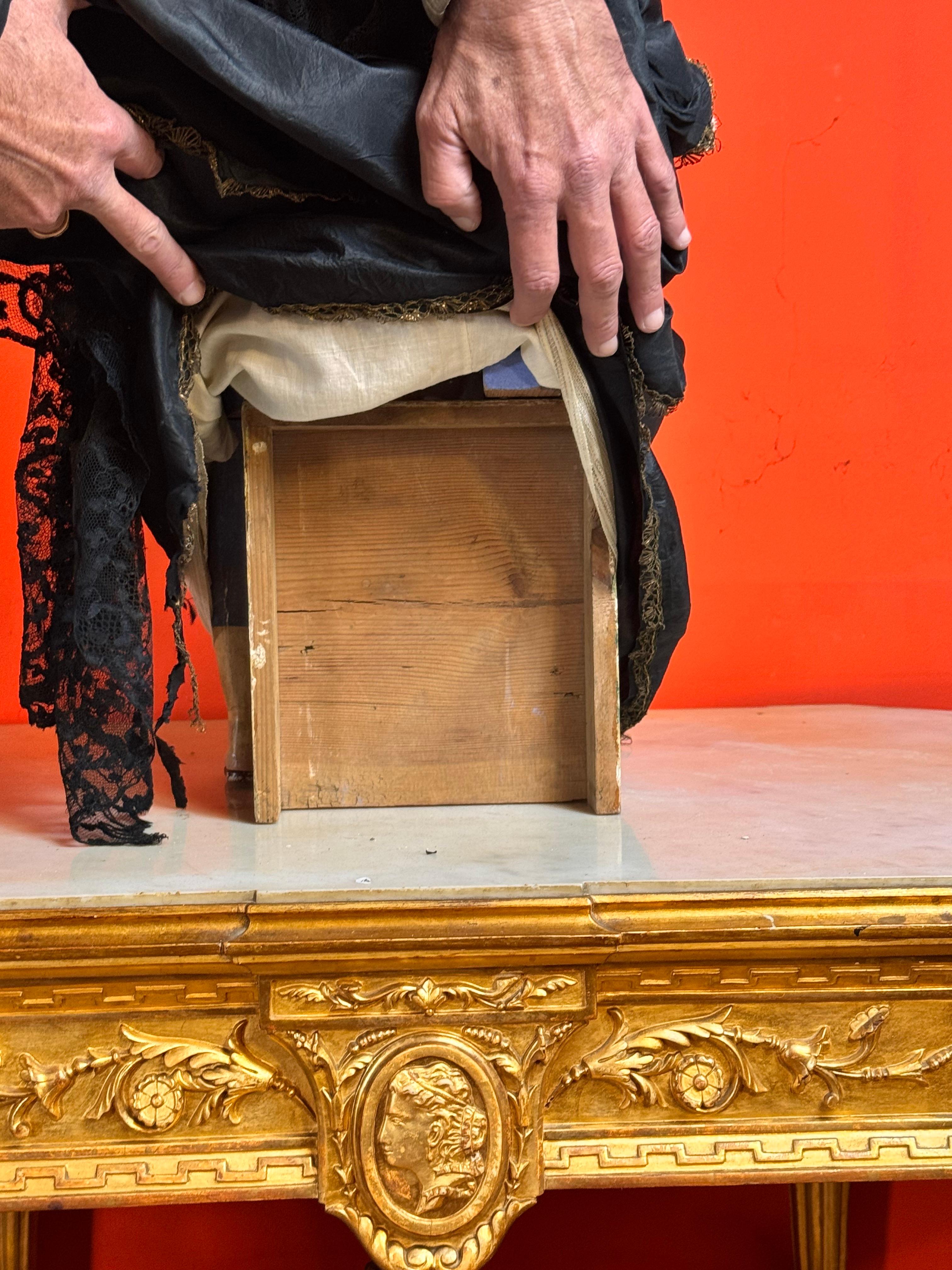 Our Lady of Sorrows, dressed in robes, 19th century. in vendita 1