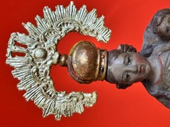 Our Lady of the Rosary with Child, polychrome wood carving, 18th century