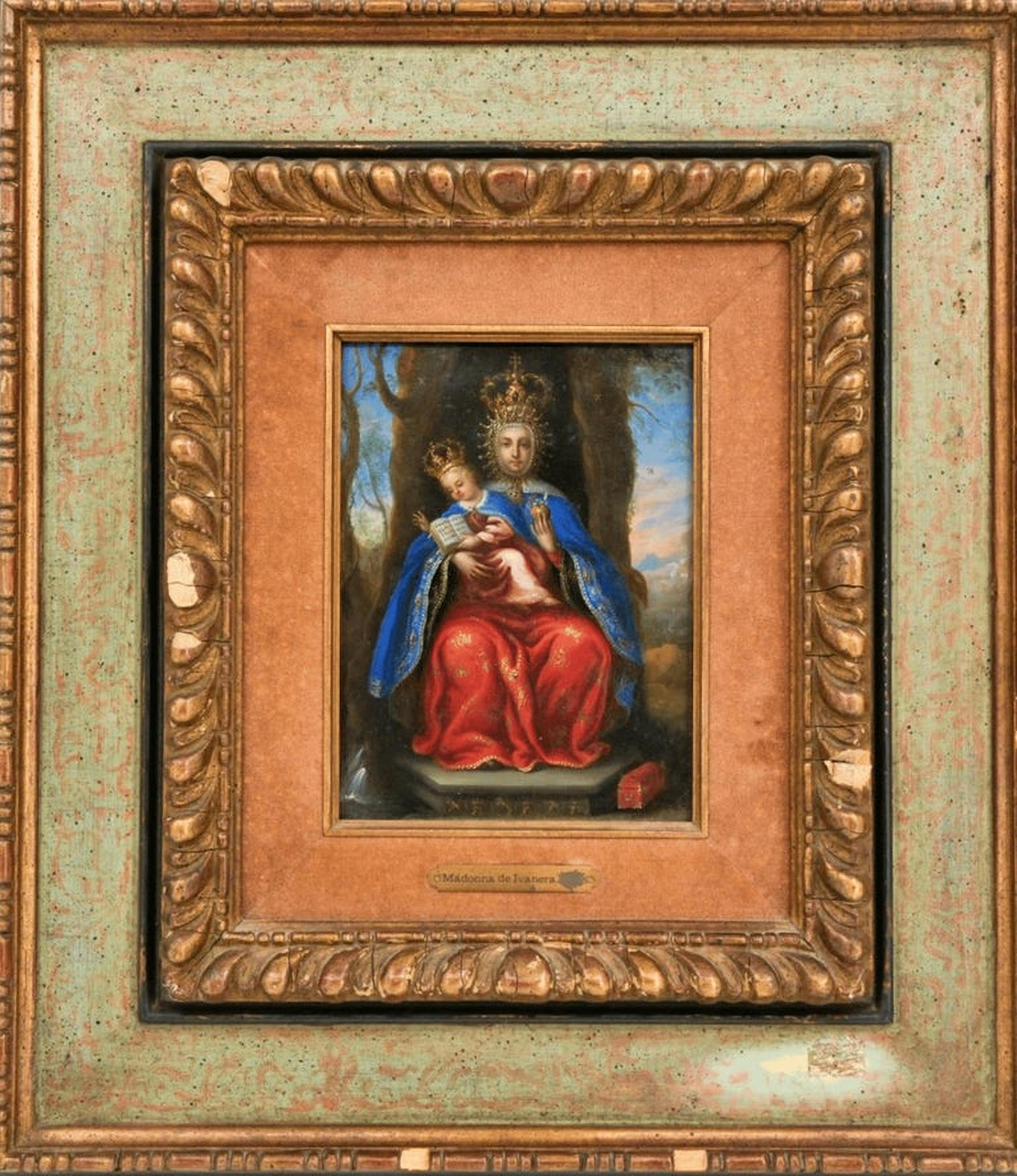 Our Lady of Valvanera, Oil on Copper. Spain, 17th century. For Sale 1