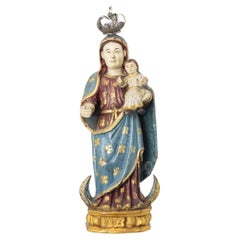 OUR LADY WITH THE BOY JESUS  Indo-Portuguese sculpture, !7th Century