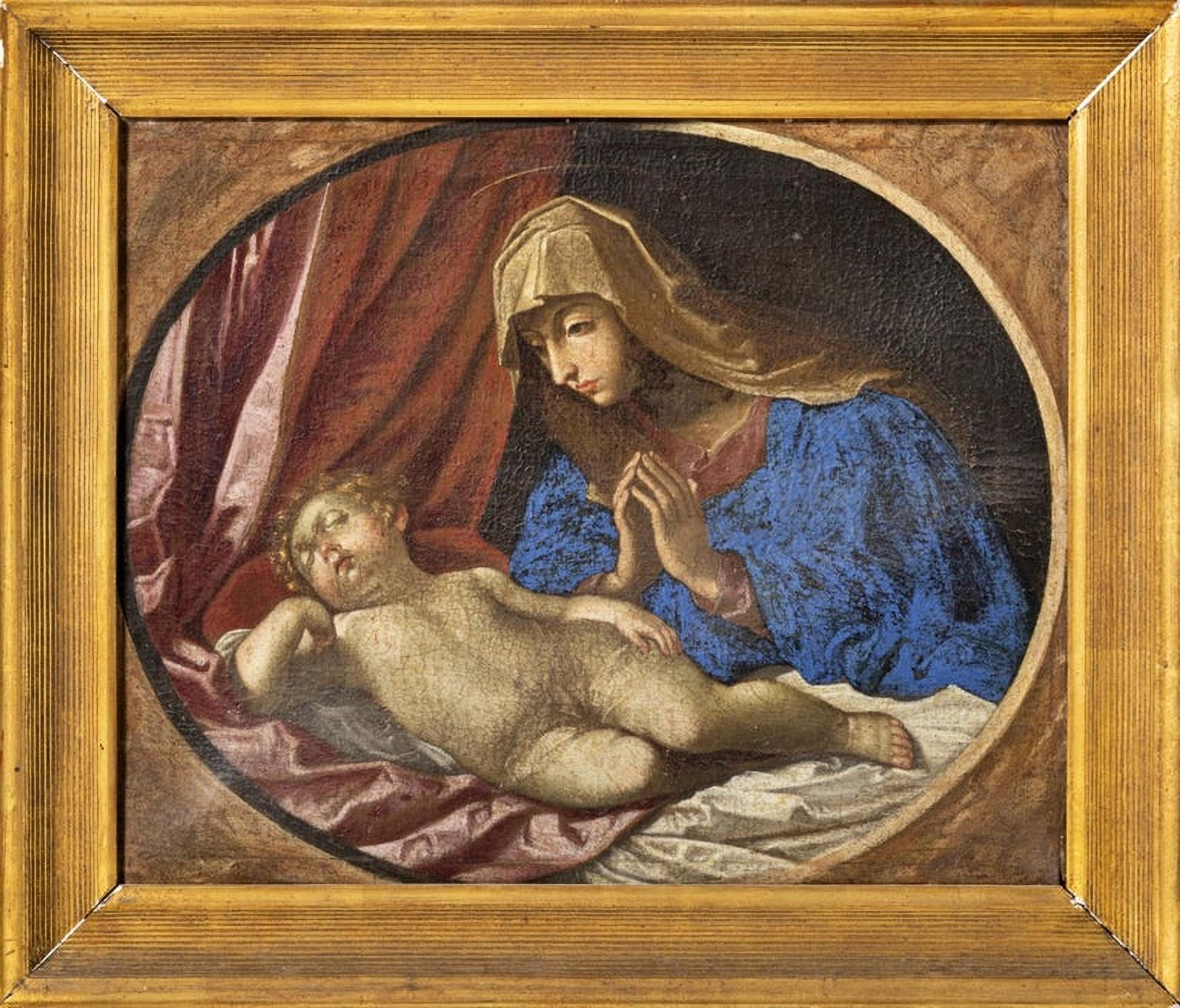 18th Century and Earlier Our Lady with the Child Jesus 18th Century Italian School For Sale