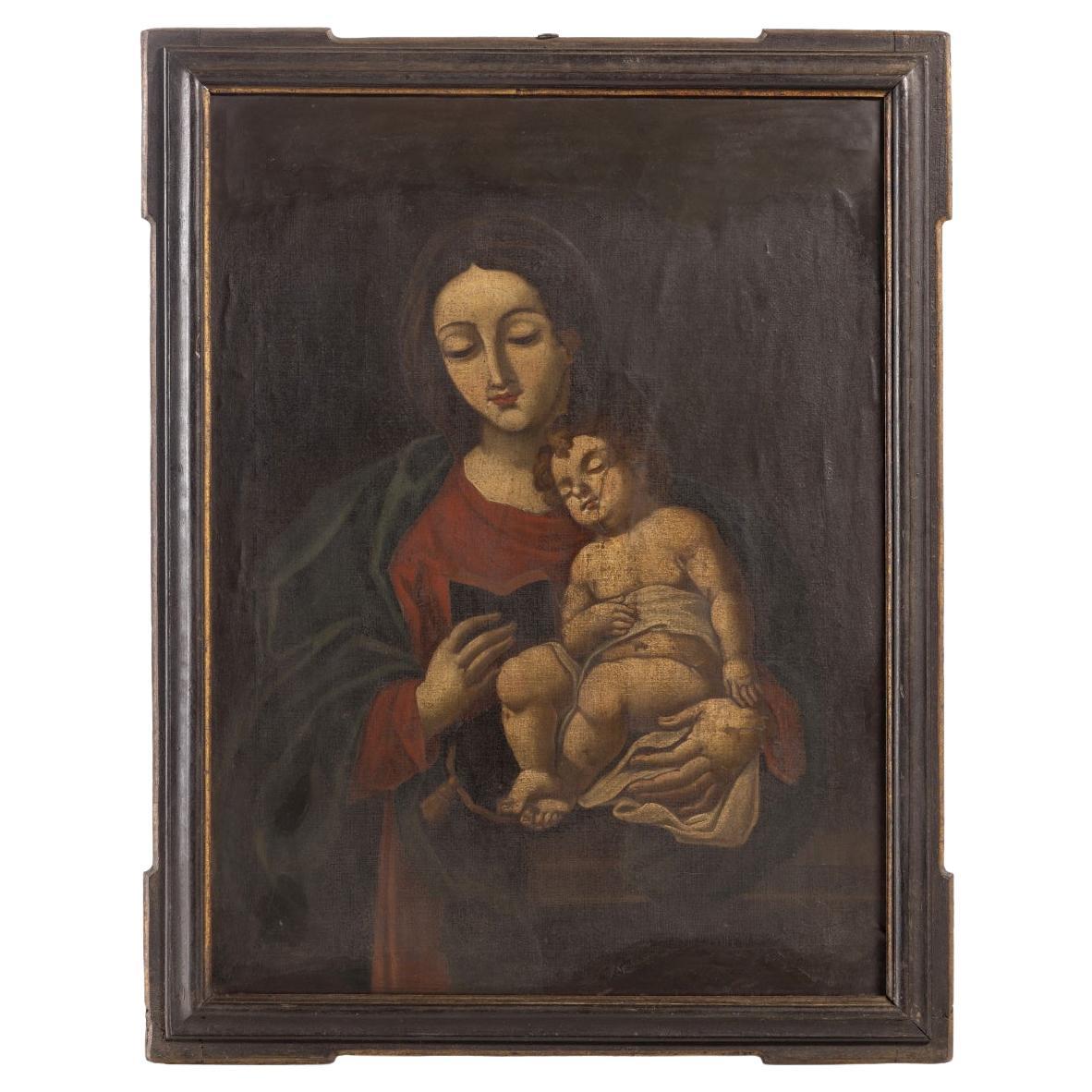 Notre-Dame avec l
Enfant Jésus - 19e siècle (99 cm - 39 inches) en vente