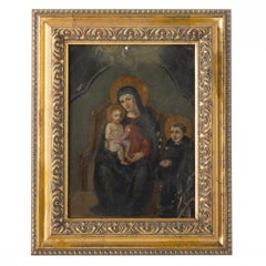 Our Lady with the Child Jesus - Oil on Copper - 19th century