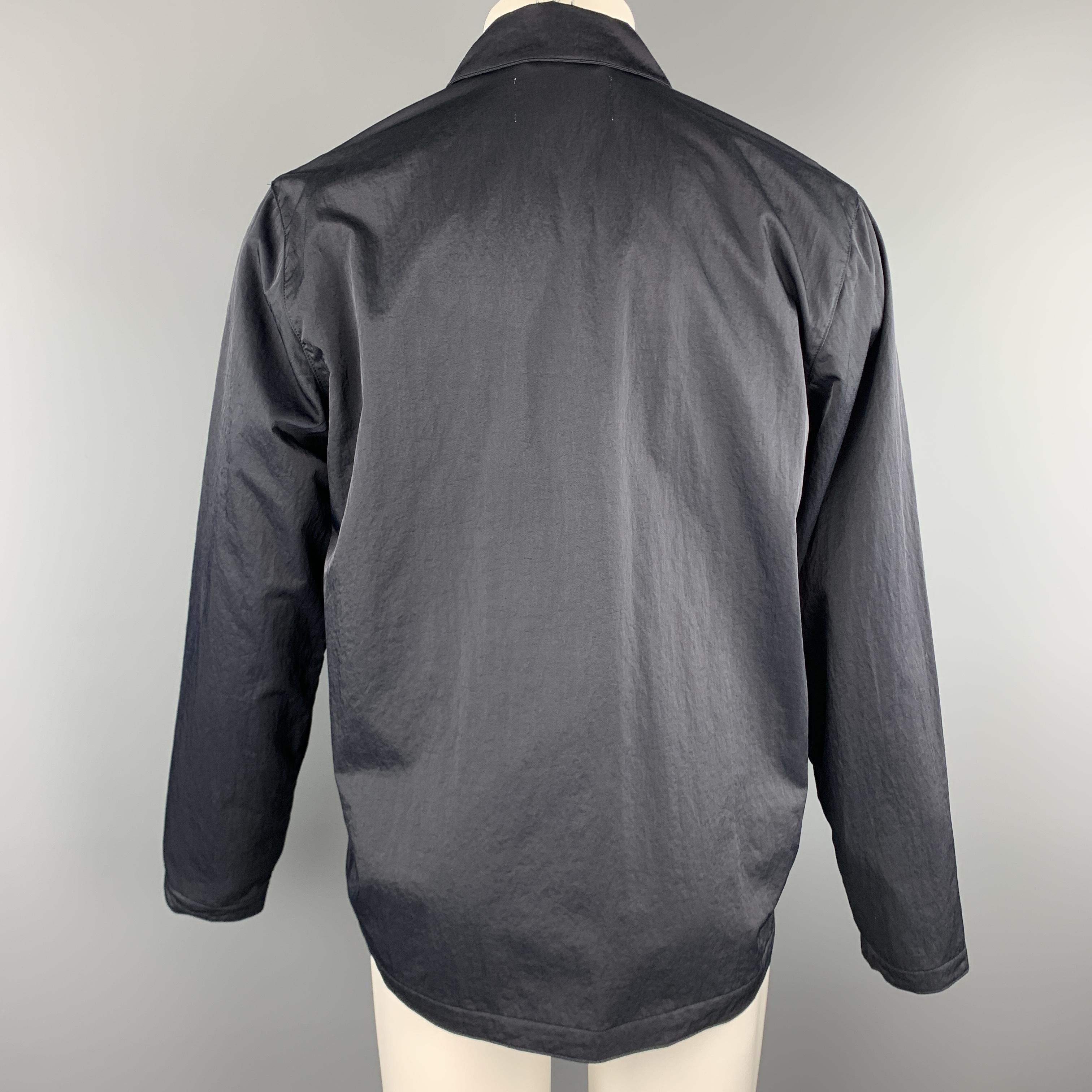 our legacy leather zip shirt