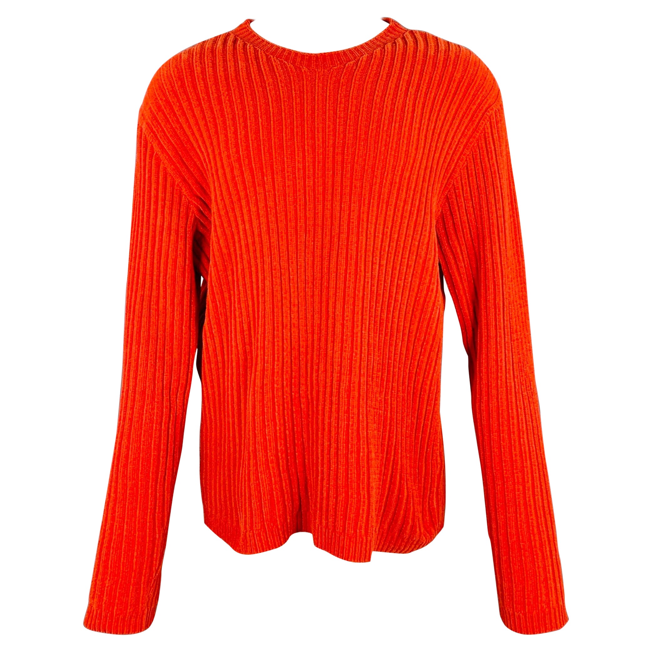 OUR LEGACY Taille 40 Orange Chenille Polyester Ribbed Crew Neck Pullover