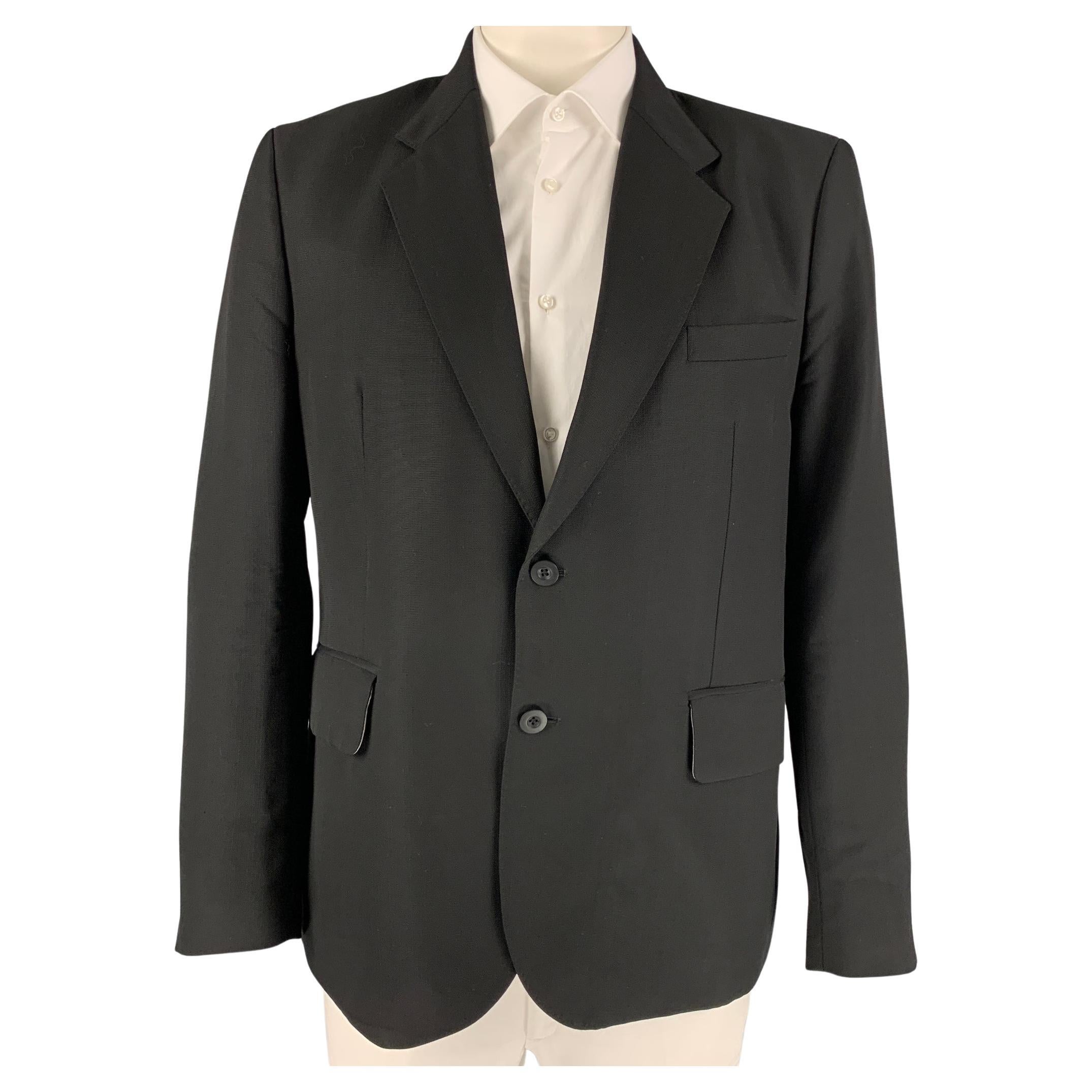 OUR LEGACY Size 44 Black Virgin Wool Notch Lapel Sport Coat For Sale at ...
