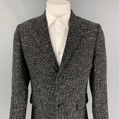 OUR LEGACY SS 15 Size 38 Black White Heather Cotton / Polyamide Sport Coat