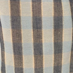 OUR LEGACY SS16 – IT 48 – Blau-graues kariertes Langarmhemd aus Leinen und Baumwolle