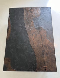 Our Luna Coffeetable with Reclaimed Walnut and Marbleplaster