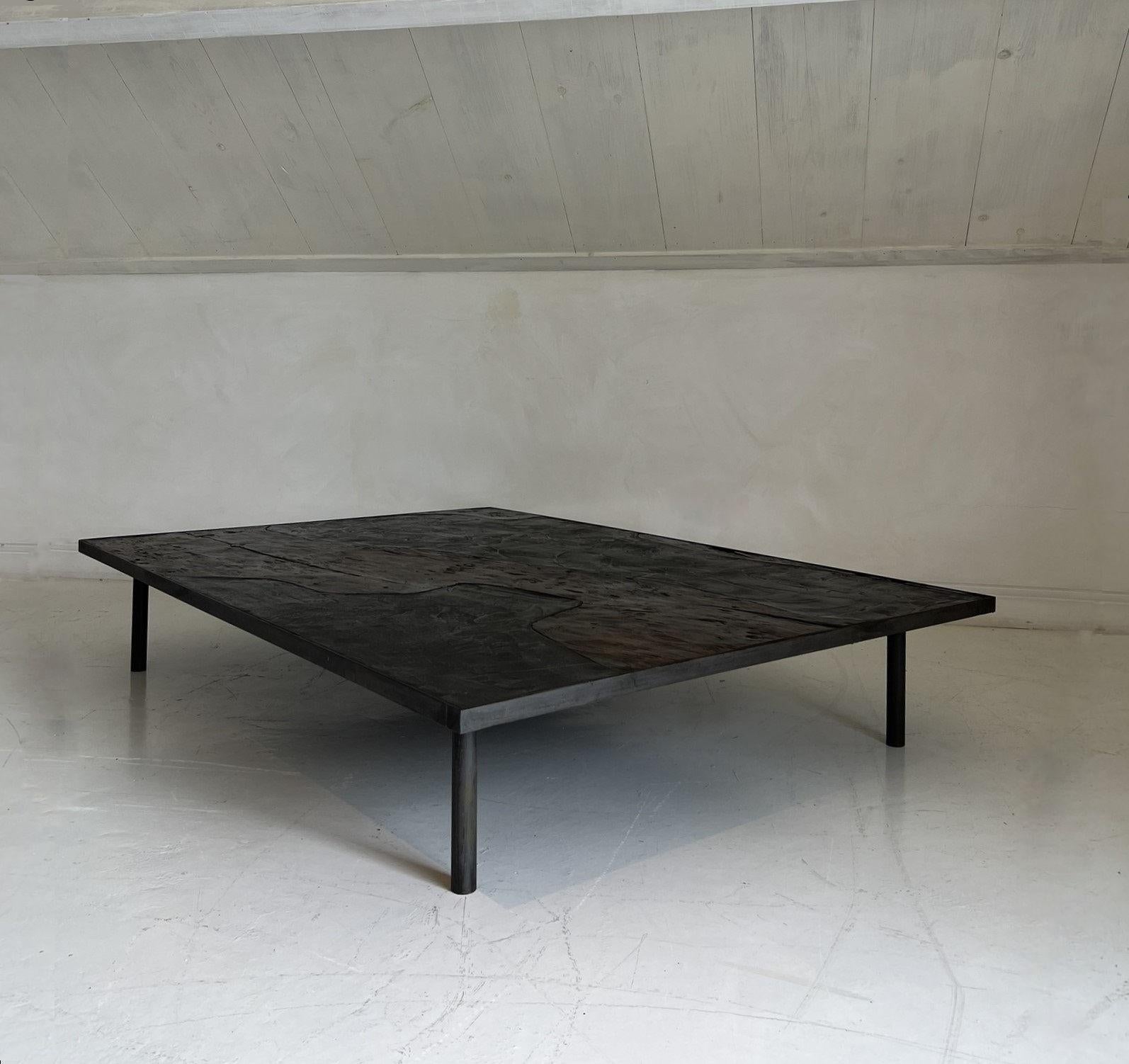 Plaster Our Luna Coffeetable with Reclaimed Walnut and Marbleplaster