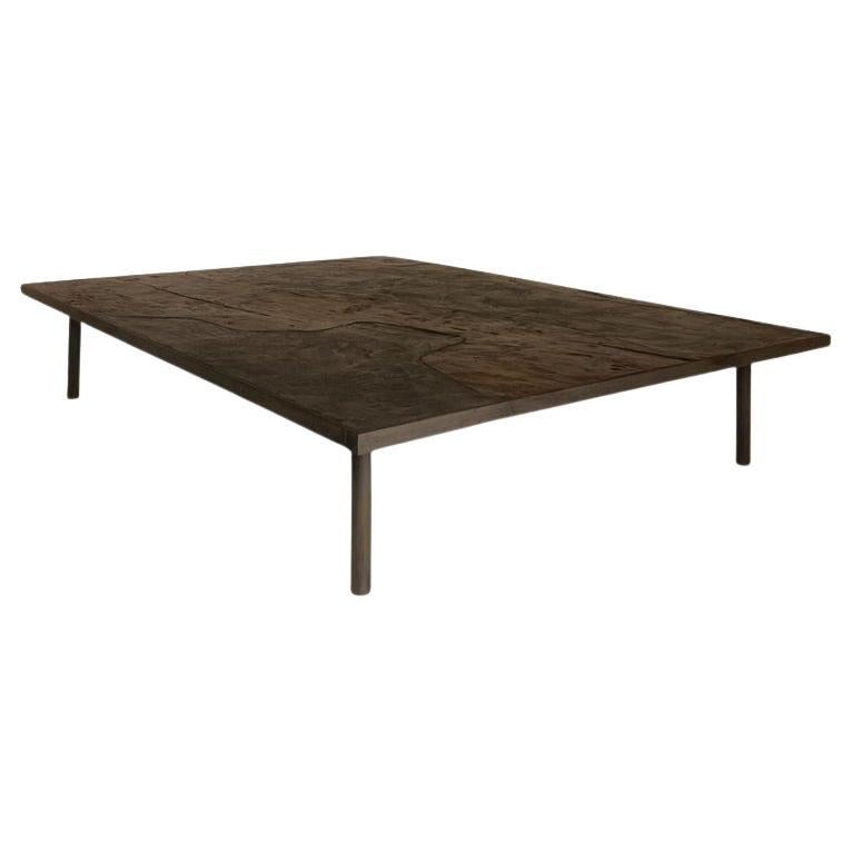 Our Luna Coffeetable with Reclaimed Walnut and Marbleplaster