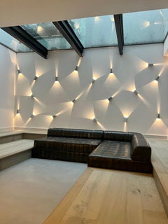 Our Myles - Canapé sectionnel en cuir teint à la main couleur charbon