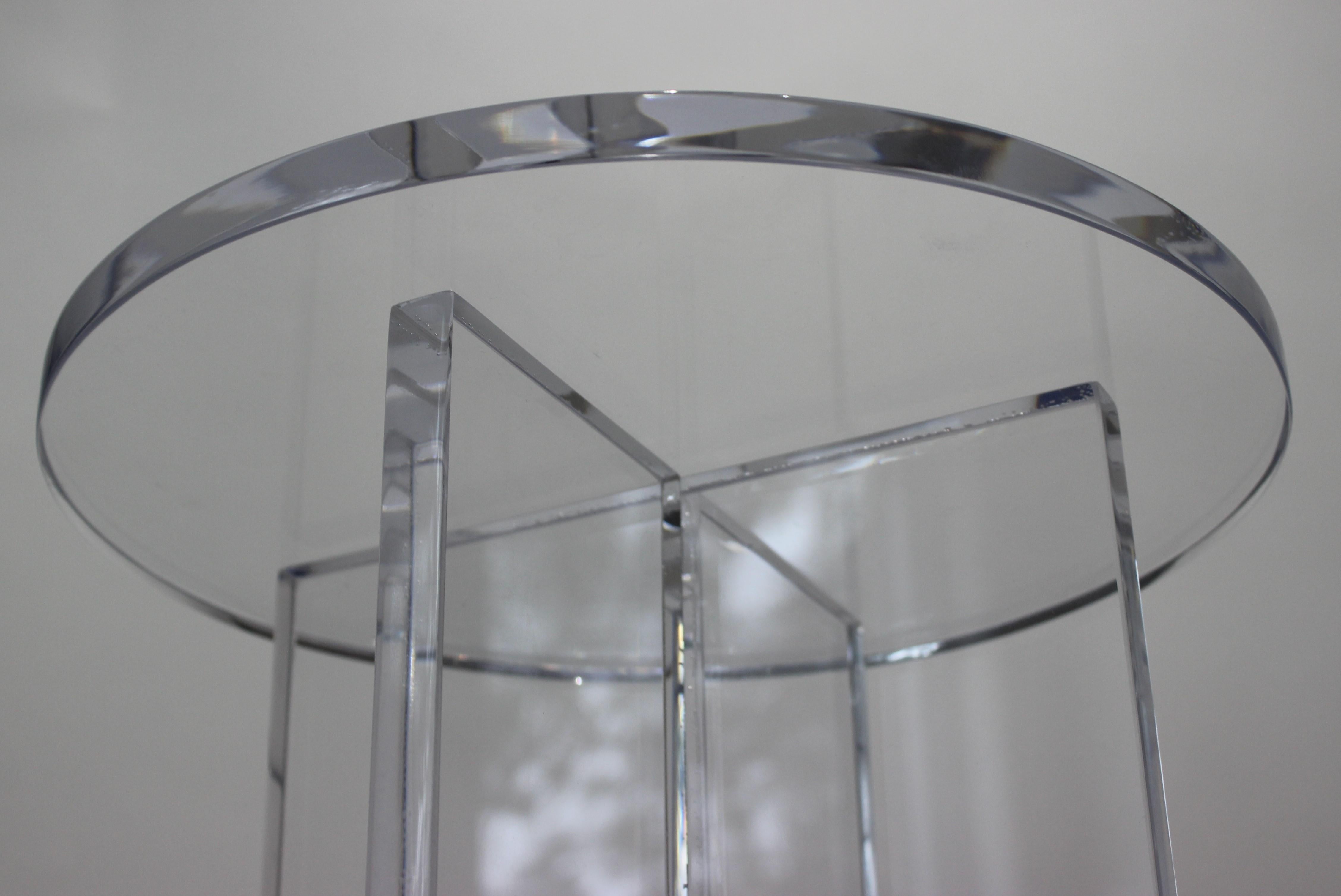 Lucite Pedestal by Iconic Snob Galeries For Sale 3