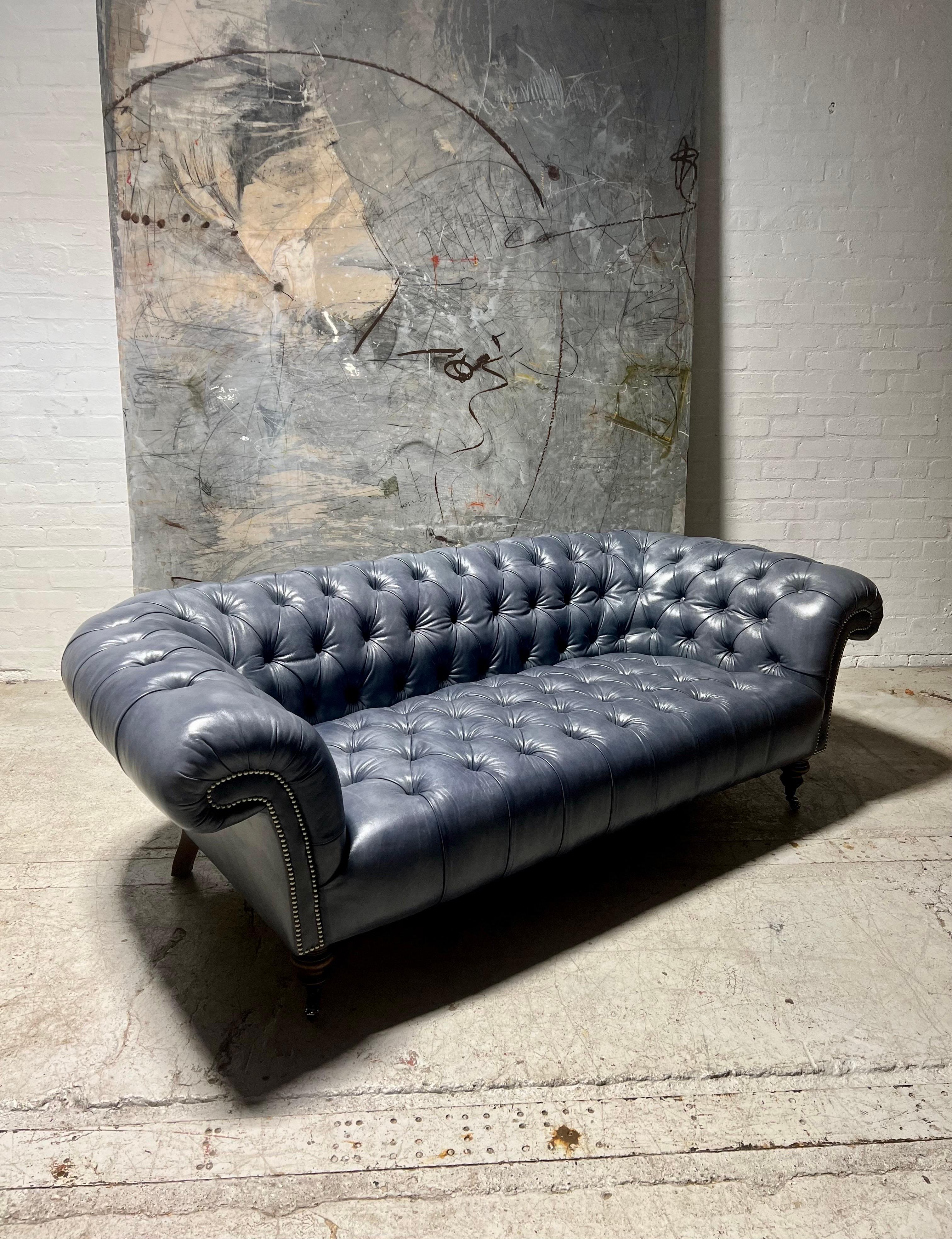 elephant grey leather sofa