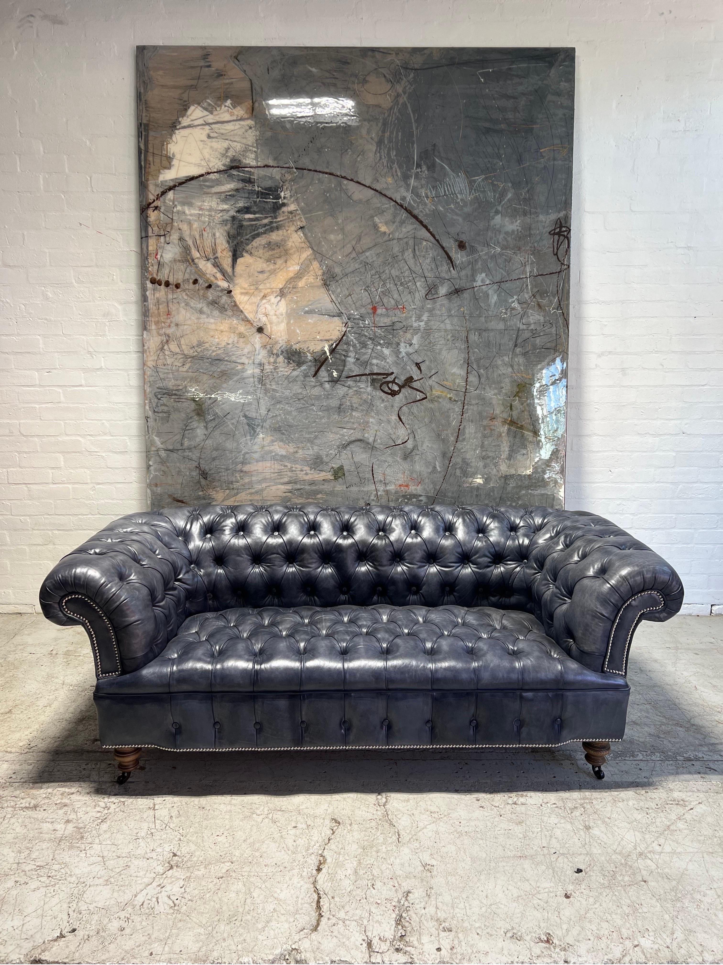 Our Howard Chesterfield sofa is a key piece from our Signature Collection and they can be finished in any hand dyed leathers or fabrics. 

All crafted in-house, we can build your pieces to any size, colour or fabric. we are truly a bespoke