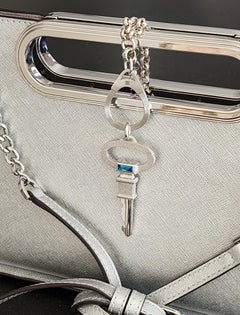 Our Sterling Silver Key With Blue Topaz Is Custom Made To Fit Your Lock!