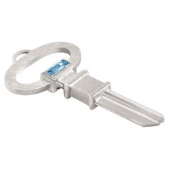 Our Sterling Silver Key With Blue Topaz Is Custom Made To Fit Your Lock!