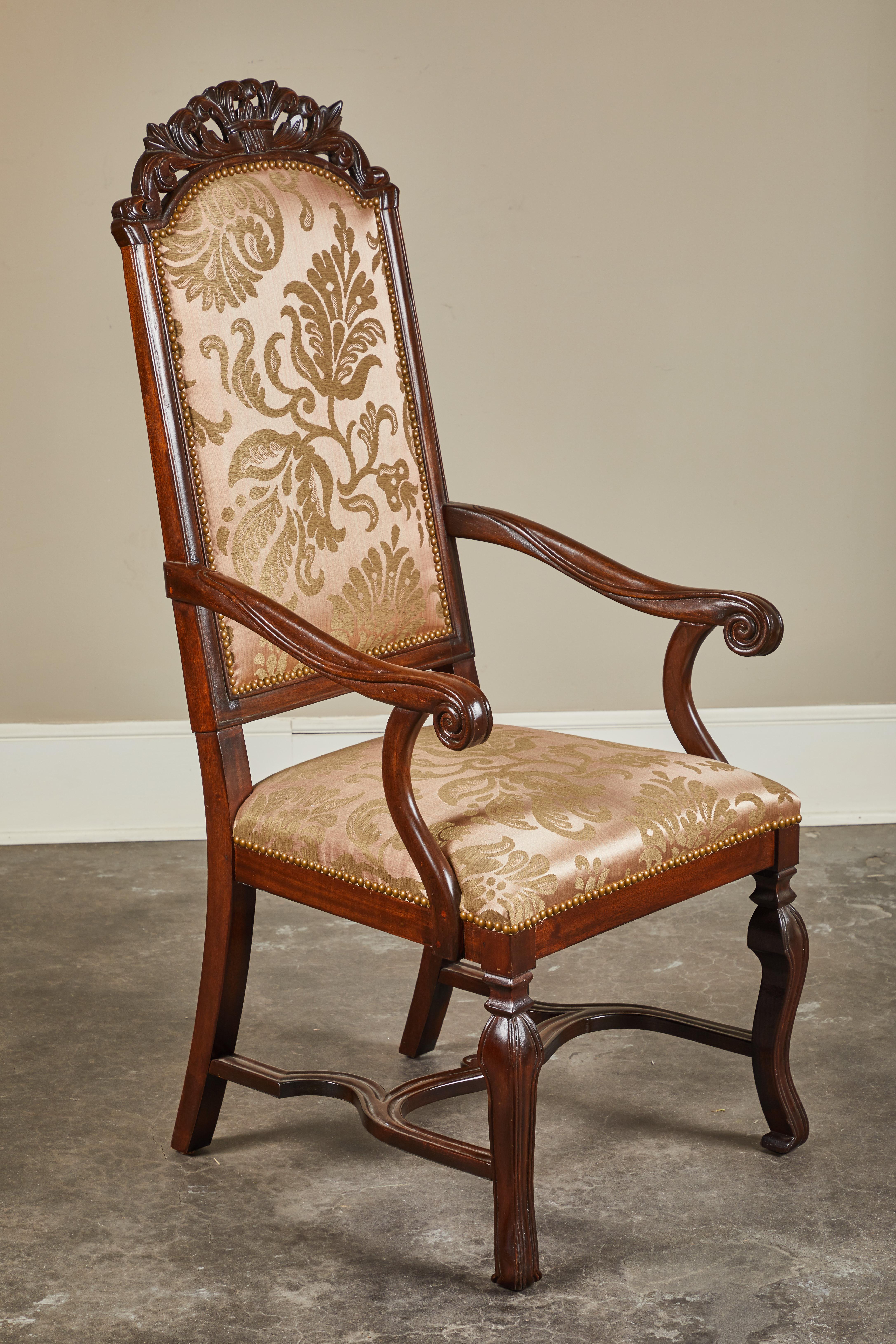 French Provincial Our Therese Armchair w/Crown, Susanne Hollis Collection For Sale