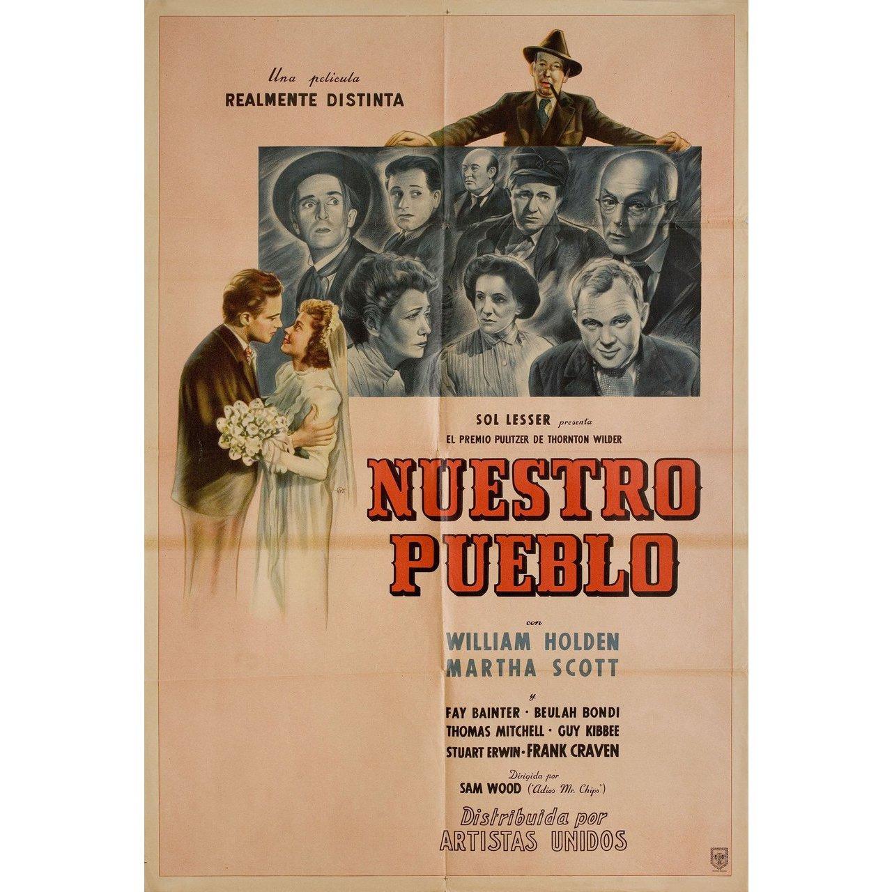 “Our Town” 1940 Argentine Film Poster In Fair Condition In New York, NY