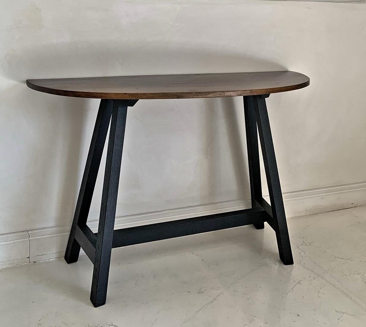 Hand-Crafted Our Zar Demi Lune Table For Sale
