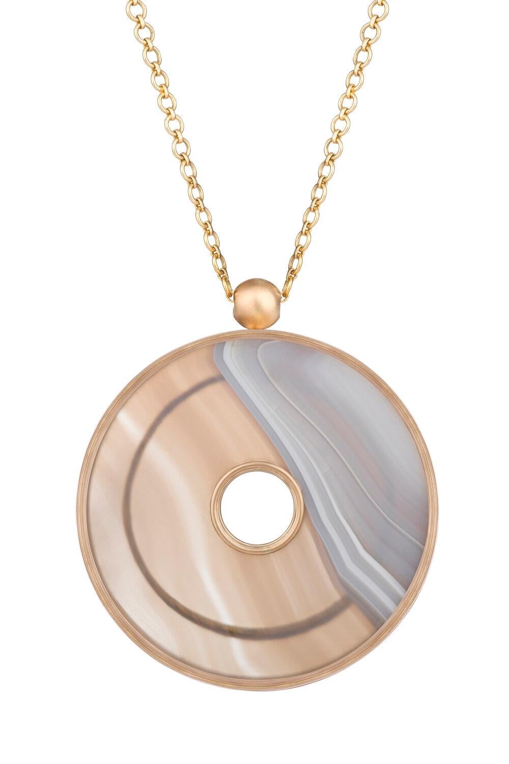 Modern Ouroboros 18kt Gold Pendant