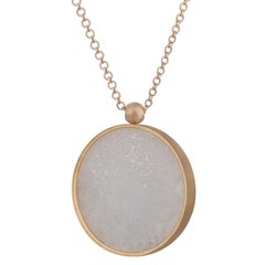 OUROBOROS Agate and 18 Karat Gold Chain Pendant Necklace