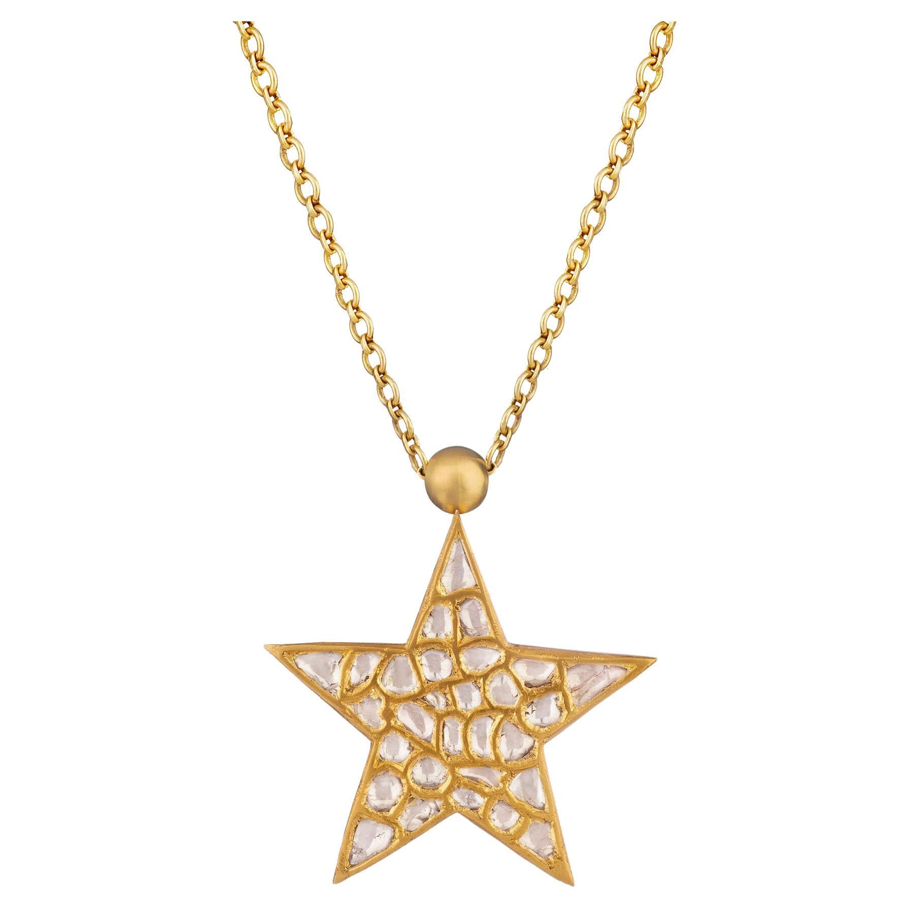 Ouroboros Diamond 24kt Gold Kundan Pendant For Sale