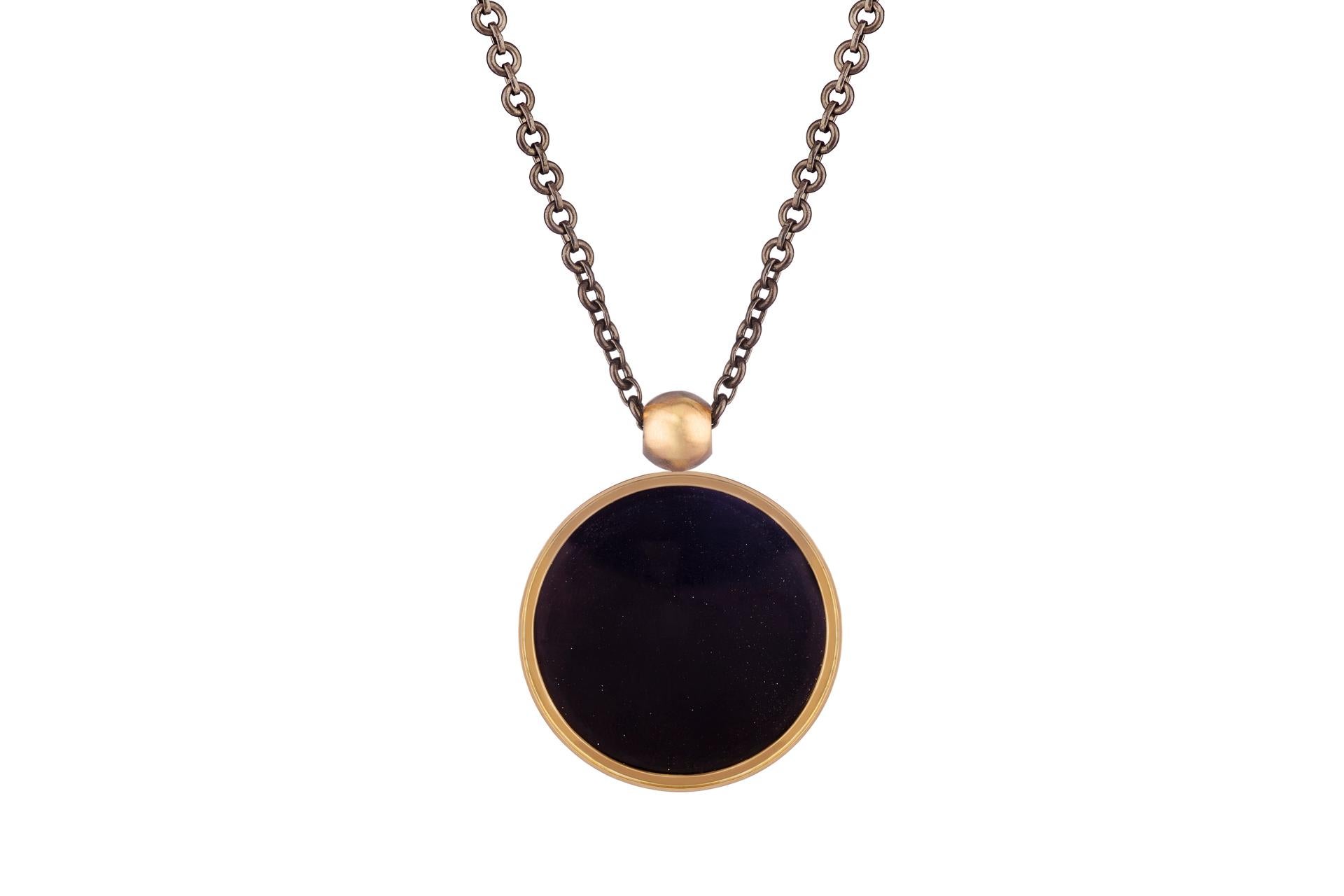OUROBOROS Diamond and Onyx Pendant with 18 Karat Gold Chain necklace For Sale 12