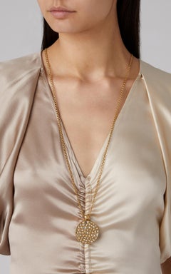 OUROBOROS Diamond and Onyx Pendant with 18 Karat Gold Chain necklace
