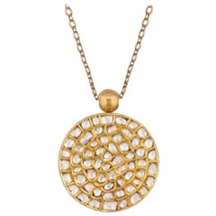 OUROBOROS Diamond and Onyx Pendant with 18 Karat Gold Chain necklace