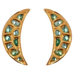 OUROBOROS Emerald Earrings set in 24kt and 18kt Gold