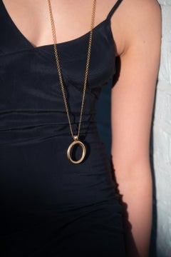 Ouroboros Gold Circle 'Infinity' Pendant Necklace