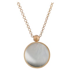 OUROBOROS Mother of Pearl 18 Karat Gold Chain Pendant Necklace