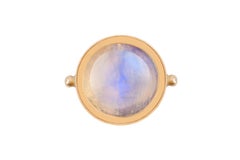 Ouroboros Rainbow Moonstone Ring set in 18kt Gold