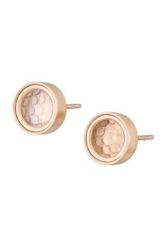 OUROBOROS Snakeskin Rainbow Moonstone 18kt Gold Earings