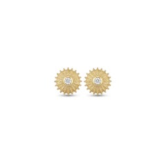 Oursin Diamond Earrings in 18k Yellow Gold by MARIANNE CANARELLI