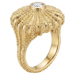 Anello Oursin in oro giallo 18k con diamante di MARIANNE CANARELLI