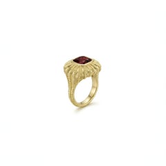 Oursin Ring in 18k Yellow Gold with Garnet by MARIANNE CANARELLI